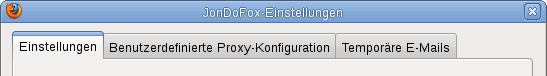 JonDoFox Einstellungen