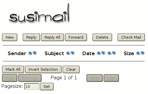 Susimail Webinterface