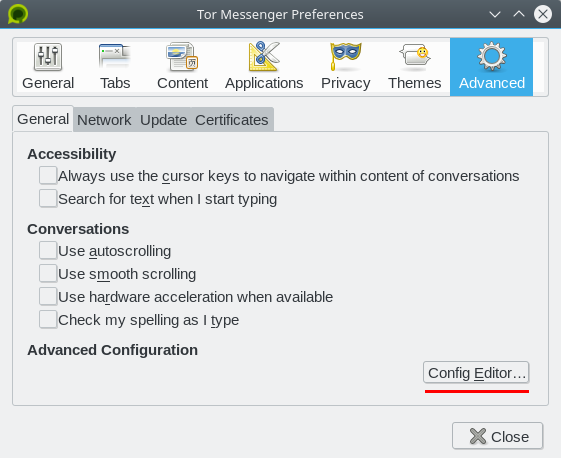 TorMessenger Config